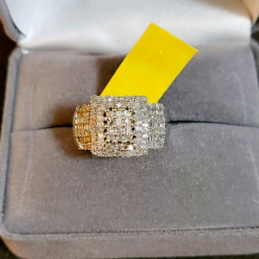 Diamond Sterling silver ring size 6